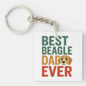 Best Beagle Pap Ever Sleutelhanger (voorkant)