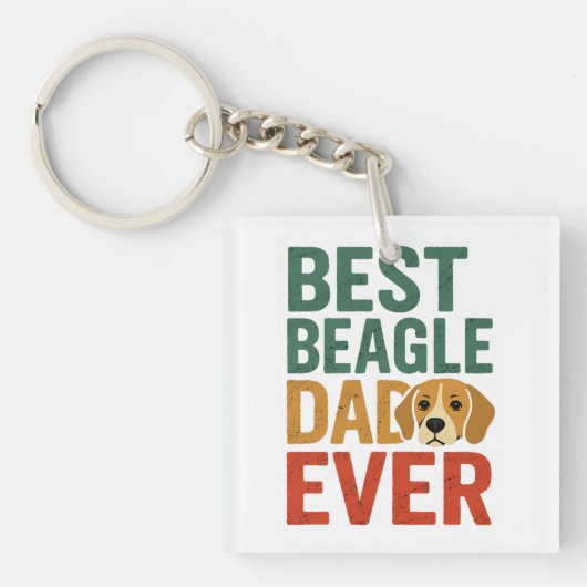 Best Beagle Pap Ever Sleutelhanger (voorkant)