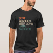 Best Bearded Beer Lovin' Akita Dad Father's Day Fu T-shirt (Voorkant)