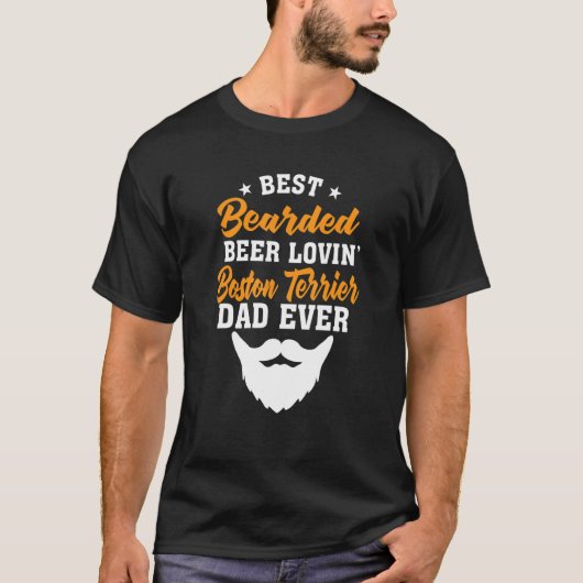 Best Bearded Beer Lovin' Saint Bernard Dad Dog T-shirt (Voorkant)