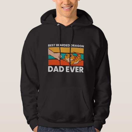 Best Bearded Dragon Dad Ever Lizard Bearded Dragon Hoodie (Voorkant)