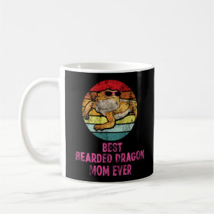 Best Bearded Dragon Mom Ever Retro Vintage Sunset Koffiemok