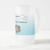 Best Beer Sommelier Lean Blue White Gradient Foto Matglas Bierpul (Voorkant rechts)