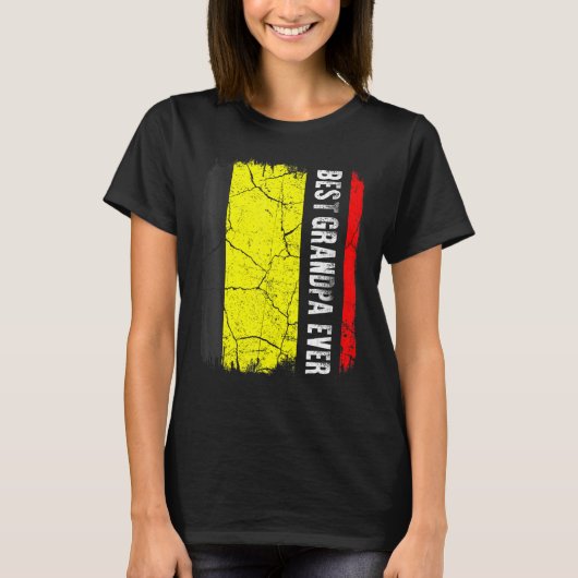 Best Belgian Grandpa Ever Belgium Flag Father's Da T-shirt (Voorkant)