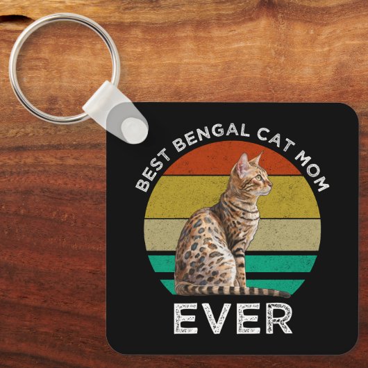 Best Bengal Cat Mam Ever Sleutelhanger (Voorkant)