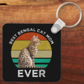 Best Bengal Cat Mam Ever Sleutelhanger (Achterkant)