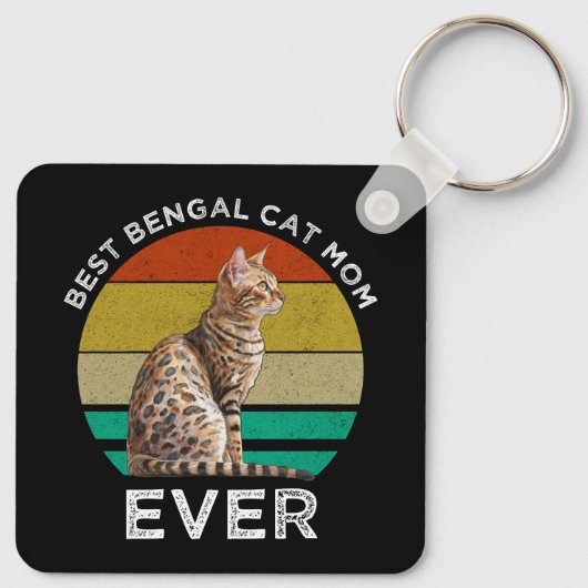 Best Bengal Cat Mam Ever Sleutelhanger (Achterkant)