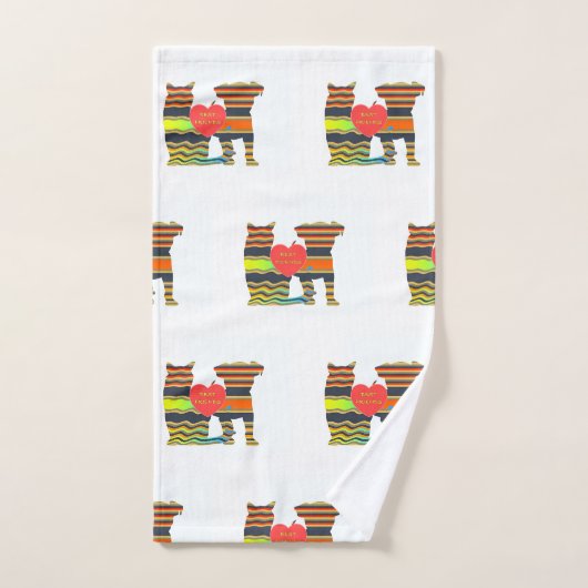 Best bevriende honden en katten bad handdoek (Handdoek)