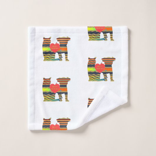 Best bevriende honden en katten bad handdoek (Wasdoekje)