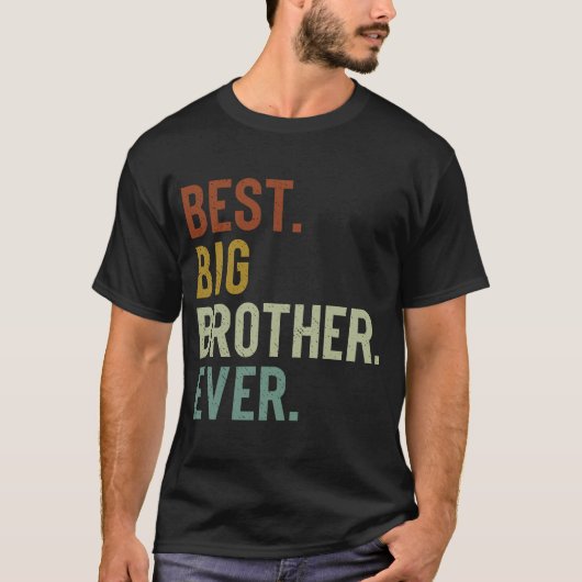 Best Big Brother 2023 Cool Retro Big Bro T-shirt (Voorkant)