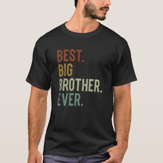 Best Big Brother 2023 Cool Retro Big Bro T-shirt (Voorkant)