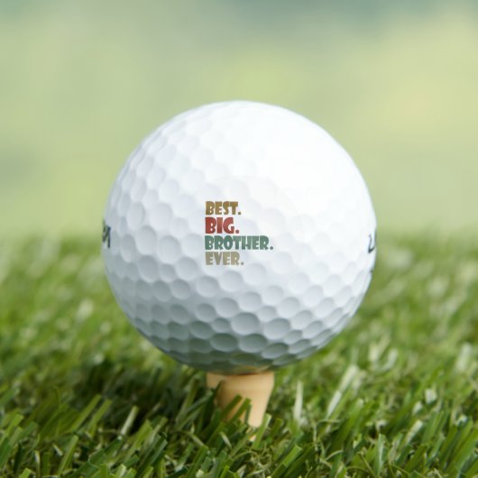 Best Big Brother Ever Ouder Verwant Teenager Gift Golfballen (Insitu Shirt)