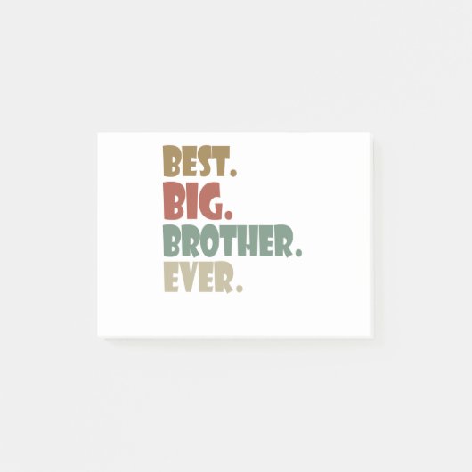Best Big Brother Ever Ouder Verwant Teenager Gift Post-it® Notes (Voorkant)