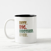 Best Big Brother Ever Ouder Verwant Teenager Gift Tweekleurige Koffiemok (Links)