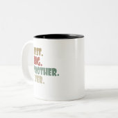 Best Big Brother Ever Ouder Verwant Teenager Gift Tweekleurige Koffiemok (Voorkant links)