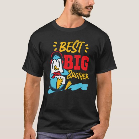 Best Big Brother Gaming Penguin T-shirt (Voorkant)