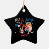 Best Big Brother in the World - Baseball Keramisch Ornament (Voorkant)
