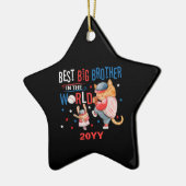 Best Big Brother in the World - Baseball Keramisch Ornament (Links)