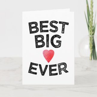 Best Big Ever Sorority Sister Reveal Heart Design Kaart