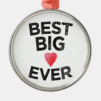 Best Big Ever Sorority Sister Reveal Heart Design Metalen Ornament