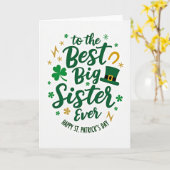 Best Big Sister Ever Card Kaart (Gele Bloem)
