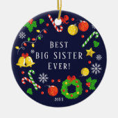 Best Big Sister Ever Christmas Ornament (Voorkant)