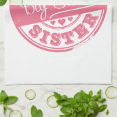 Best Big Sister -rubberstempel- Theedoek (Gevouwen)