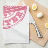 Best Big Sister -rubberstempel- Theedoek (Quarter Fold)