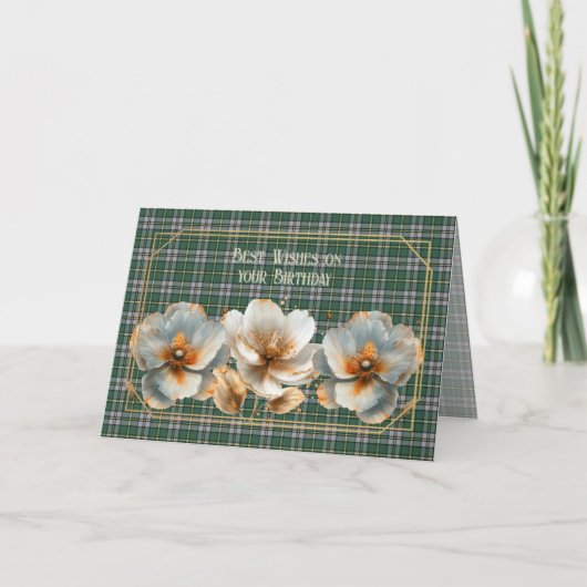 Best Birthday Wishes Cape Breton Island Tartan Kaart (Voorkant)