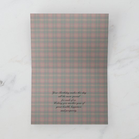 Best Birthday Wishes Prince Edward Island Tartan Kaart (Binnen)