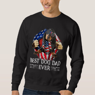 Best Black and Tan Coonhound dad Ever American Fla Trui