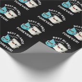 Best Blands Forever Funny BFF Pun Dark BG Cadeaupapier (Hoek)