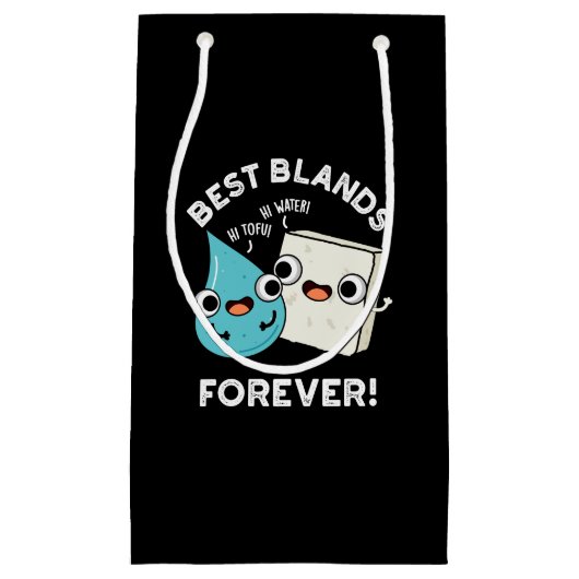 Best Blands Forever Funny BFF Pun Dark BG Klein Cadeauzakje (Voorkant)