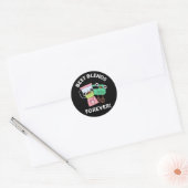 Best Blends Forever Funny BFF Pun Dark BG Ronde Sticker (Envelop)