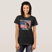 Best Bloodhound Dad Ever American Flag T-shirt (Voorkant volledig)