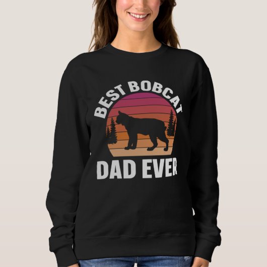Best Bobcat Dad Retro Animal Trui (Voorkant)