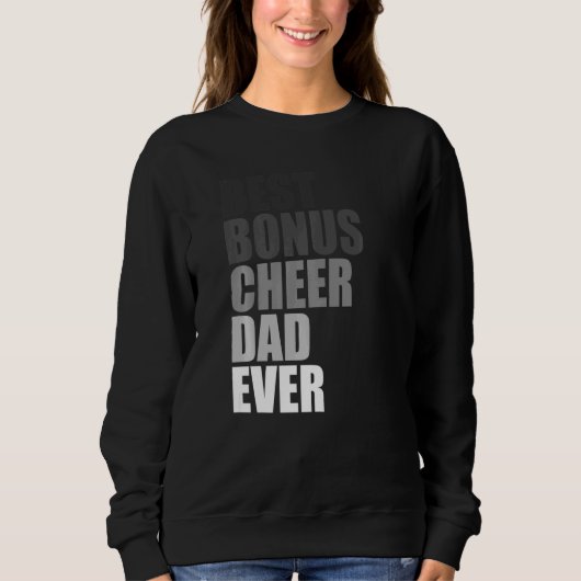 Best Bonus Cheer Dad Ever Cheerleading Stepdad Jok Trui (Voorkant)