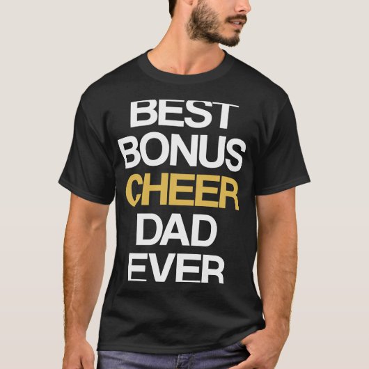 Best Bonus Cheer Dad Ever Cheerleading Stepdad Ste T-shirt (Voorkant)