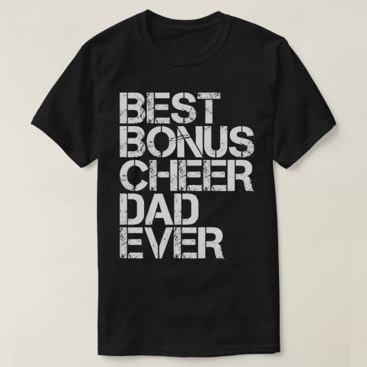 Best Bonus Cheer Pap Ever Cheerlead Stepdad Vin T-shirt (Design voorkant)