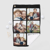 Best BONUS DAD by Par Personated 5 Photo Collage Golfhanddoek (Insitu)