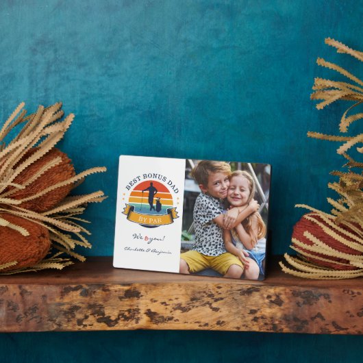 Best bonus Dad by Par Retro Golf Fathers Day Foto Fotoplaat (Zijkant)