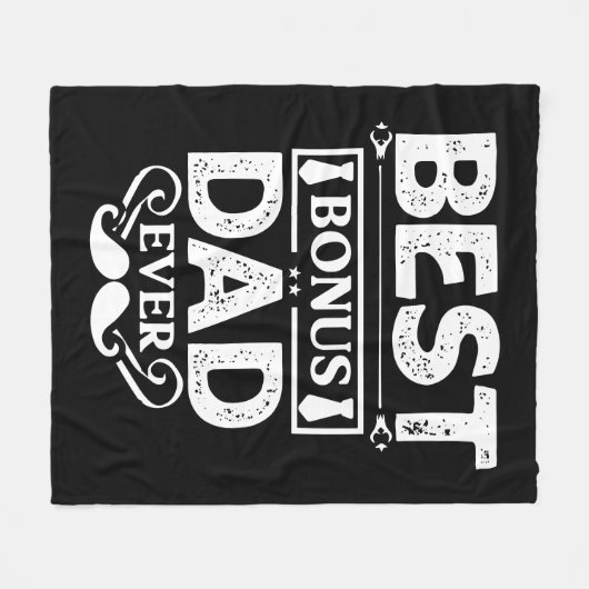 Best Bonus Dad Ever Fleece Deken (Voorkant (Horizontaal))
