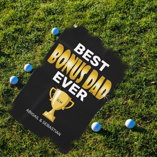 Best Bonus Dad Ever Golf Towel Golfhanddoek