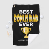 Best Bonus Dad Ever Golf Towel Golfhanddoek (Insitu)