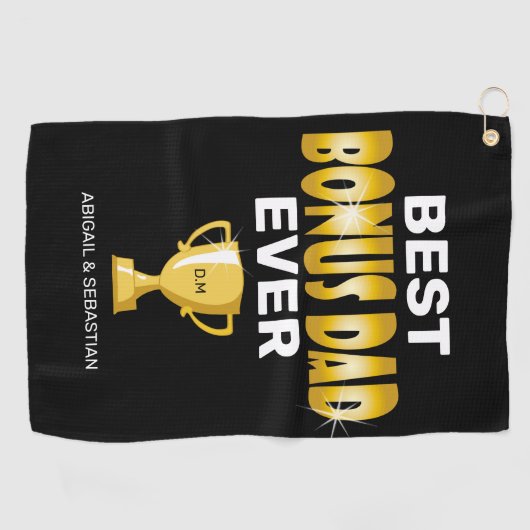 Best Bonus Dad Ever Golf Towel Golfhanddoek (Horizontaal)