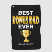 Best Bonus Dad Ever Golf Towel Golfhanddoek (Voorkant)