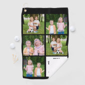 Best BONUS DAD Ever Golfer Custom 5 Photo Collage Golfhanddoek (Insitu)