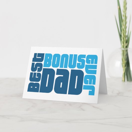 Best Bonus Dad Ever Photo Vaderdag Feestdagen Kaart (Voorkant)