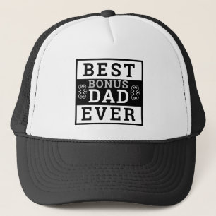 Best Bonus Dad Ever Stepdad Vaderdag Black Trucker Pet