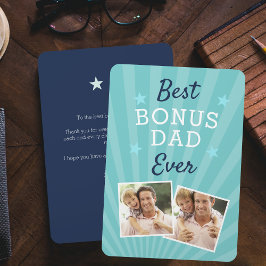 Best Bonus Dad Ever Stepfather Father's Day Photo Kaart